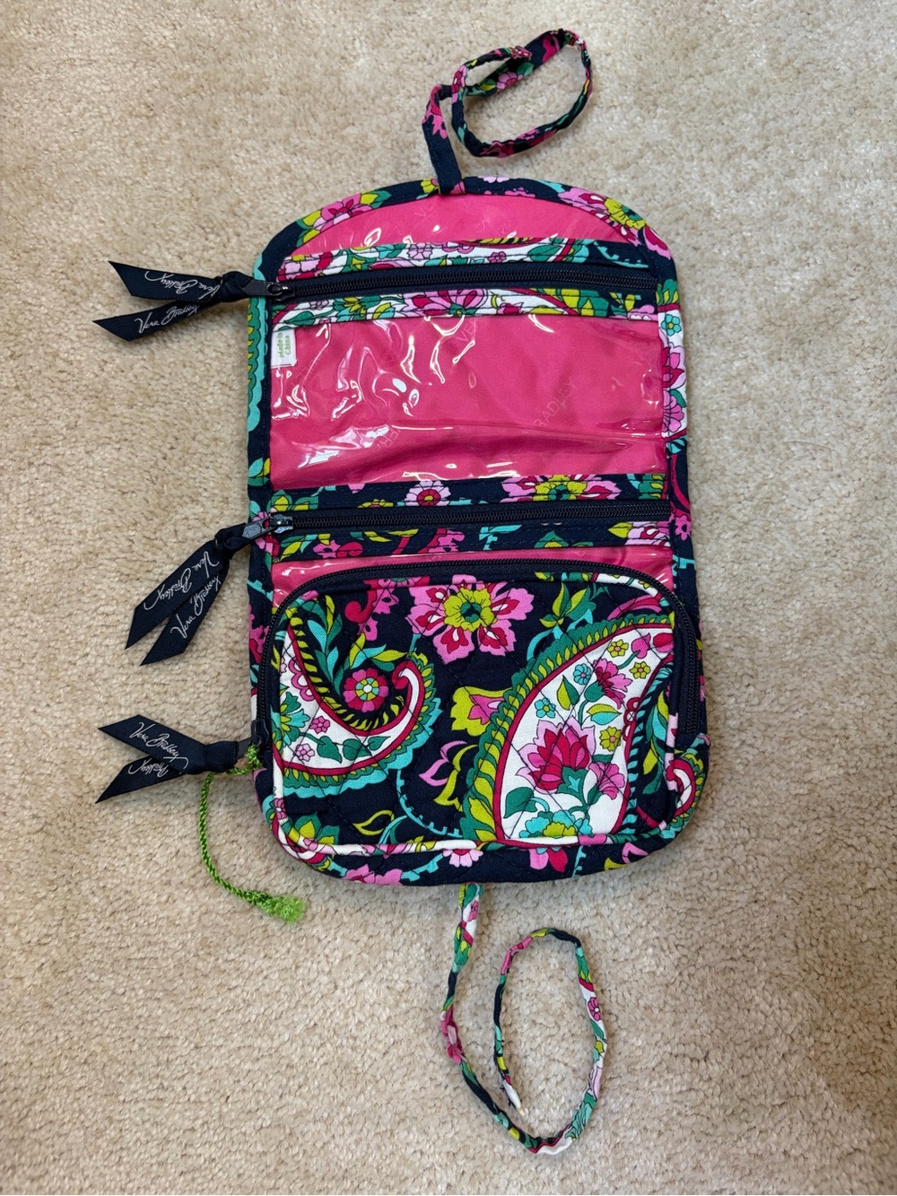 Vera Bradley Quilted Floral Travel Organizer Bag in Petal Paisley